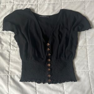 black cop shirt, button up